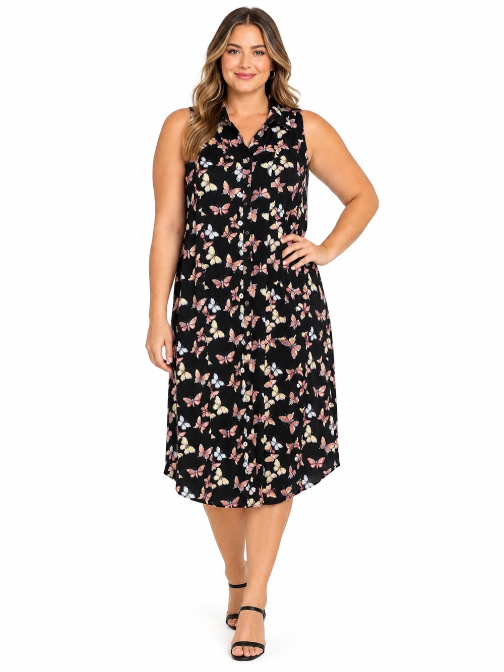 90’s BFA Classics Black Dress with Butterfly Print